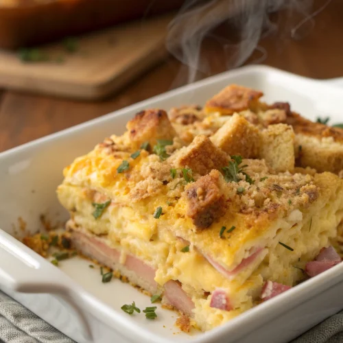 Ham and Cheese Breakfast Casserole 1