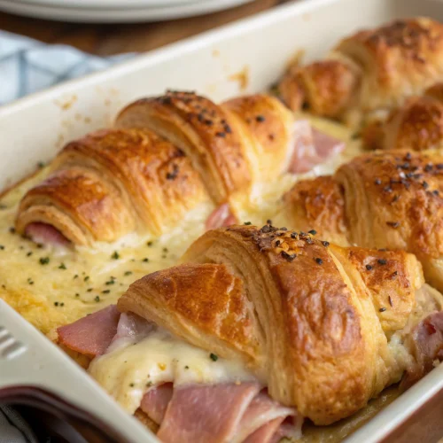 Ham and Cheese Croissant Casserole 1