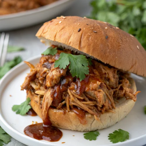 Healthy Crockpot BBQ Pulled Chicken 1