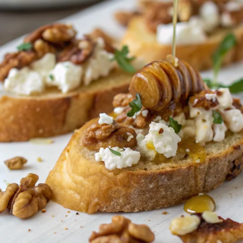 Honey Walnut Goat Cheese Crostini 1