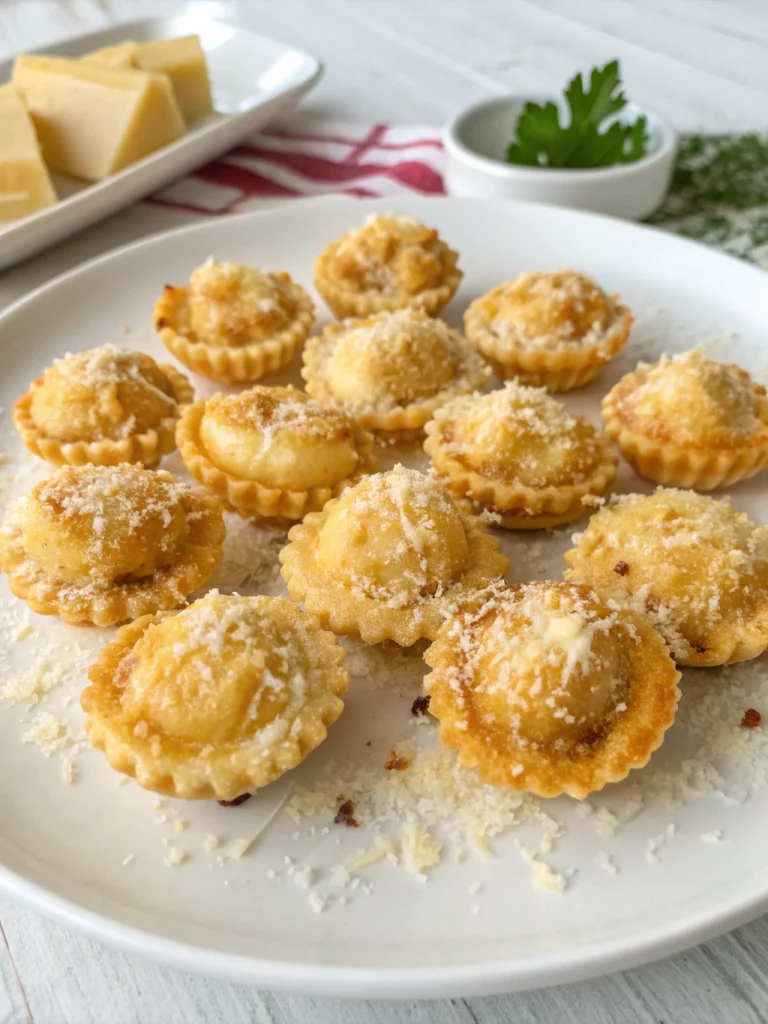 Parmesan Crusted Tortellini Bites