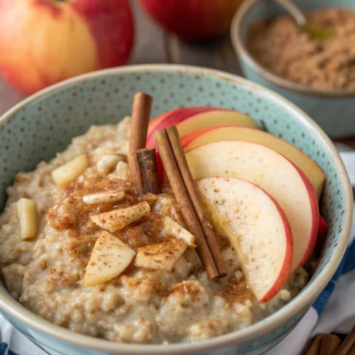 Slow Cooker Apple Cinnamon Oatmeal 1