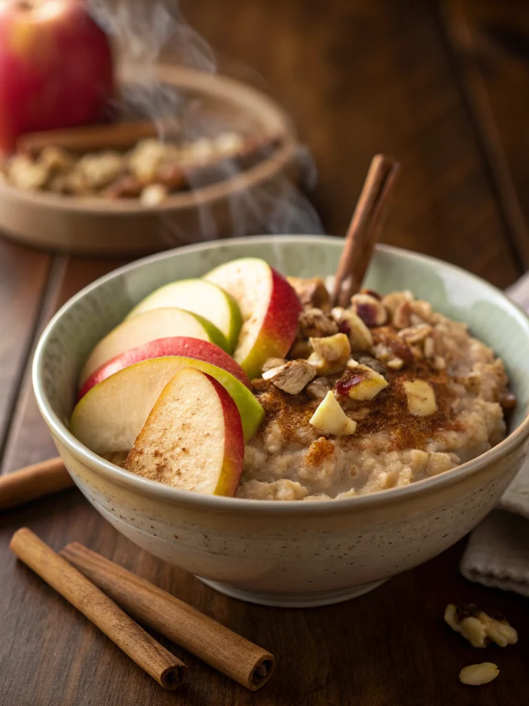 Slow Cooker Apple Cinnamon Oatmeal