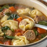 Crockpot Sausage Tortellini Soup 1
