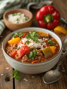 Crockpot Stuffed Pepper Soup
