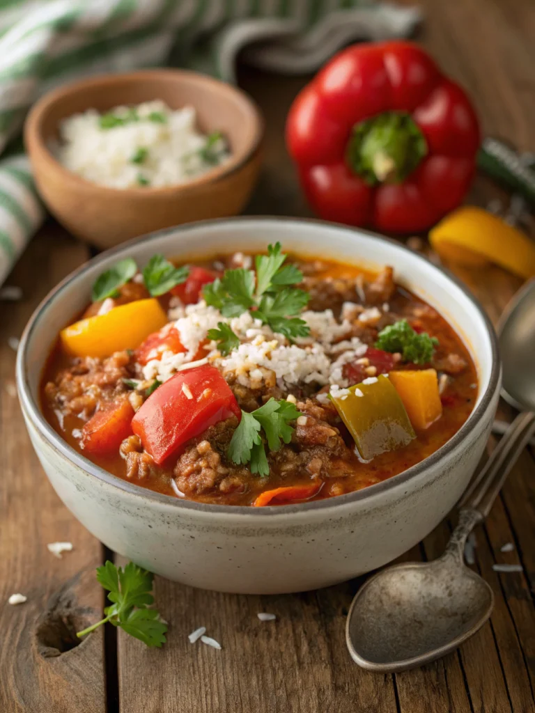 Crockpot Stuffed Pepper Soup